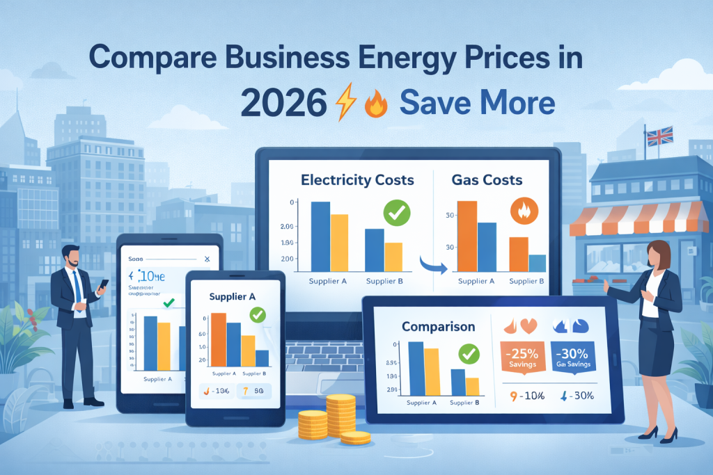 Are you still paying more than you should for business energy as the UK moves into 2026? With electricity and gas markets continuing to fluctuate, thousands of UK businesses are unknowingly locked into expensive contracts that drain profits every month. The reality is simple: businesses that compare business energy prices regularly save more.