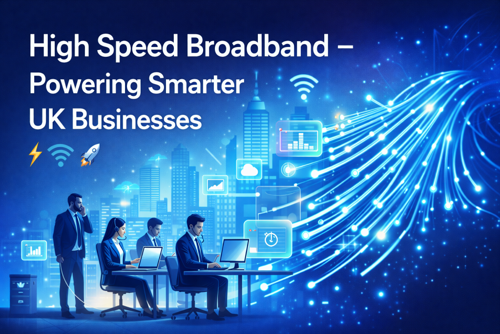 Compare high speed broadband for UK businesses in 2026. Boost productivity, reduce downtime, and save money. Call (0800) 999-1160 or get a quote today.