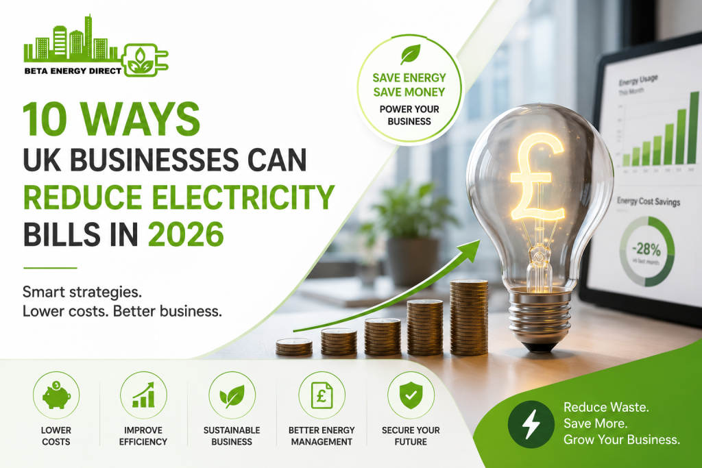 10 ways UK businesses can reduce electricity bills in 2026 with smart energy management and business electricity comparison solutions