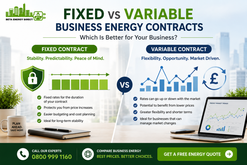 Fixed vs Variable Business Energy Contracts: Which Is Better? | Guide by Beta Energy Direct