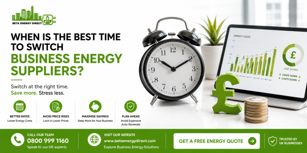 When Is the Best Time to Switch Business Energy Suppliers? | UK Business Energy Guide