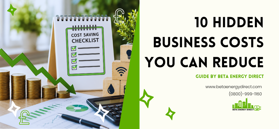 10 Hidden Business Costs You Can Reduce - A Guide by Beta Energy Direct - UK - London - Manchester