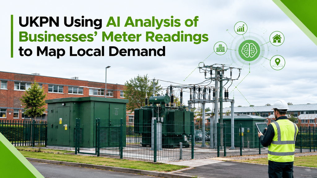 UK local electricity network substation representing UKPN's AI-driven demand mapping