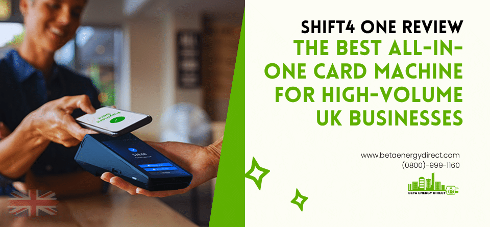 Shift4 One portable card machine taking a contactless payment in a UK business